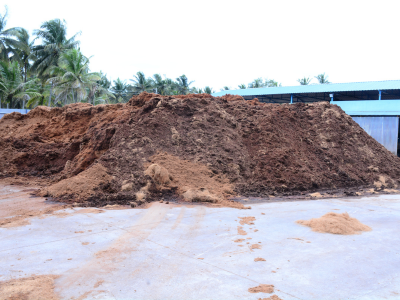 Drying and Baling Coco Peat